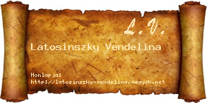Latosinszky Vendelina névjegykártya